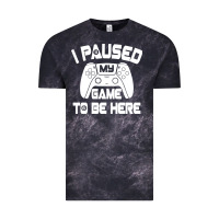 Cloud Black i paused my game to be here Vintage Tee - linhVisuals