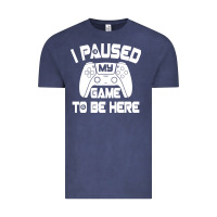 Vintage Denim i paused my game to be here Vintage Tee - linhVisuals