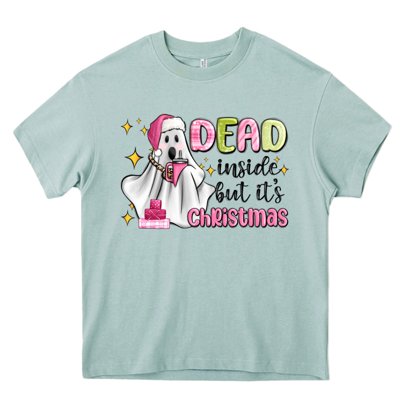 Dead Inside But It's Christmas Heavy Core Tee by MaliasSmallBusiness | Teevron