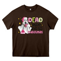 Chocolate Brown dead inside but it's christmas Heavy Core Tee - MaliasSmallBusiness