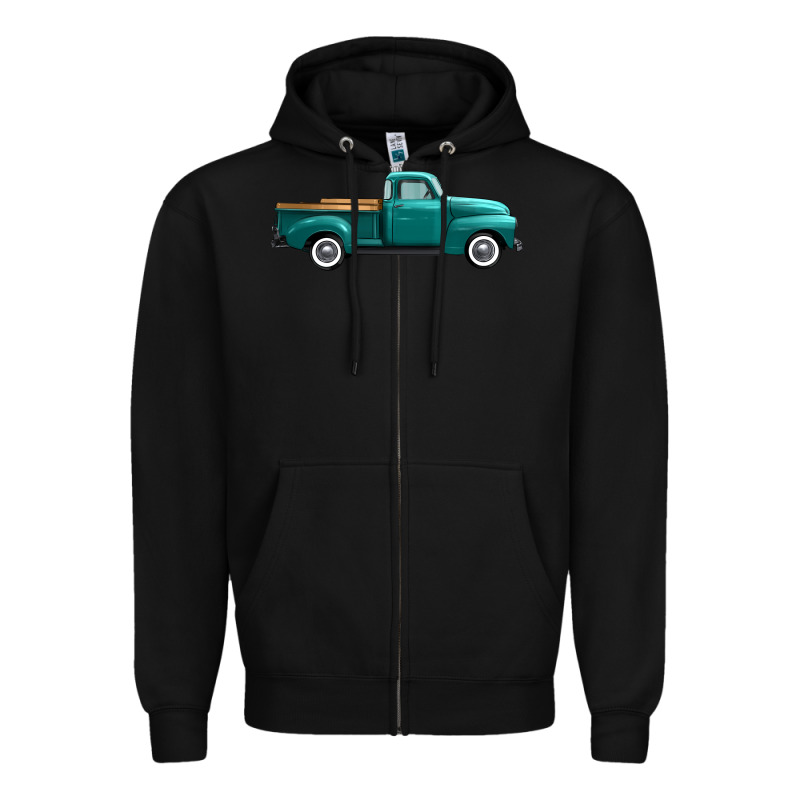 Western Truck Side View Zipper Hoodie by FaDigitalArtStudio | Teevron