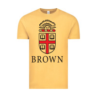 Vintage Mustard brown university Vintage Tee - linhVisuals