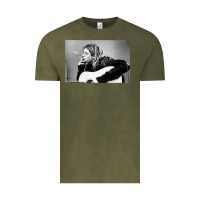Vintage Olive kurt smoking Vintage Tee - linhVisuals