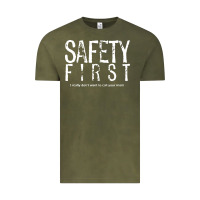 Vintage Olive safety first science teacher Vintage Tee - linhVisuals