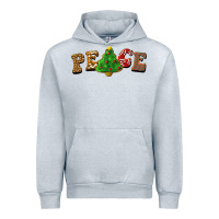 Heather Grey christmas peace Urban Hoodie - BarkalooDesign