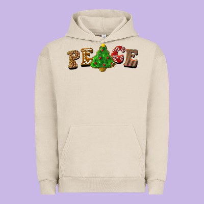 Christmas Peace Urban Hoodie Designed By Barkaloodesign