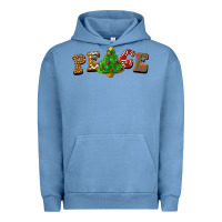 Pigment Pebble Blue christmas peace Urban Hoodie - BarkalooDesign