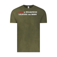 Vintage Olive pain is weakness leaving the body Vintage Tee - linhVisuals