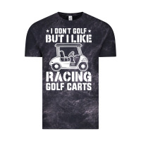 Cloud Black i don't golf but i like racing golf carts Vintage Tee - linhVisuals