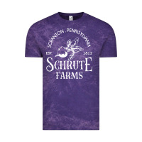 Cloud Purple schrute farms Vintage Tee - linhVisuals
