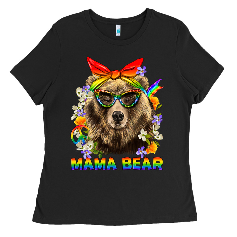 Mama Bear Pride Lgbtq+ Ladies Tee by BundleAndBundleShop | Teevron
