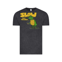 Vintage Black slow but mellow crazy Vintage Tee - linhVisuals