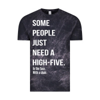Cloud Black some people need a high five Vintage Tee - linhVisuals