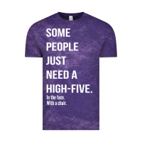 Cloud Purple some people need a high five Vintage Tee - linhVisuals