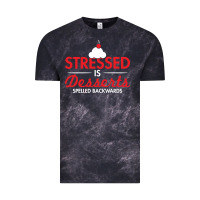 Cloud Black stressed is desserts spelled backwards Vintage Tee - linhVisuals