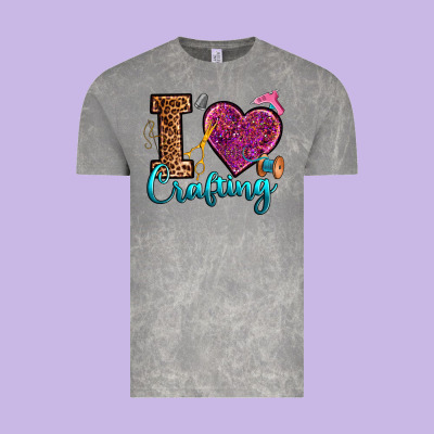 I Love Crafting Vintage Tee Designed By Ranaportraitstore