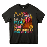 Asphalt i may look calm but in my head i pecked you three Heavy Core Tee - NancyCooperArtShop