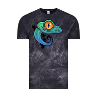 Cloud Black cute colorful cartoon gecko Vintage Tee - linhVisuals