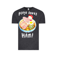 Vintage Black studio ghibli ponyo loves ham Vintage Tee - linhVisuals