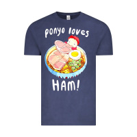 Vintage Denim studio ghibli ponyo loves ham Vintage Tee - linhVisuals