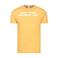 Vintage Mustard what would macgyver do Vintage Tee - linhVisuals