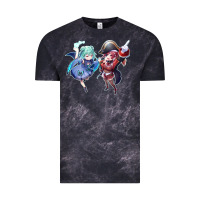 Cloud Black Houshou Marine and Uruha Rushia Vintage Tee - linhVisuals
