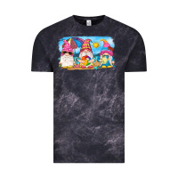 Cloud Black summer gnomes Vintage Tee - NancyCooperArtShop