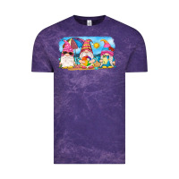Cloud Purple summer gnomes Vintage Tee - NancyCooperArtShop