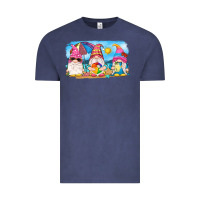 Vintage Denim summer gnomes Vintage Tee - NancyCooperArtShop
