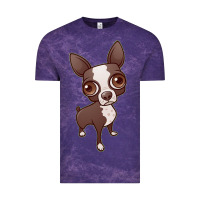 Cloud Purple zippy the boston terrier Vintage Tee - linhVisuals