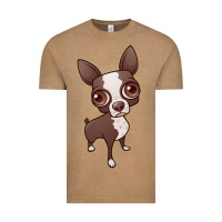 Vintage Coffee zippy the boston terrier Vintage Tee - linhVisuals