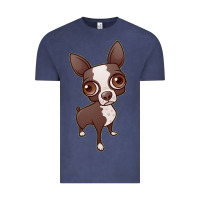 Vintage Denim zippy the boston terrier Vintage Tee - linhVisuals