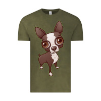 Vintage Olive zippy the boston terrier Vintage Tee - linhVisuals
