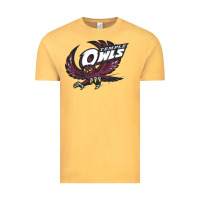Vintage Mustard temple owls Vintage Tee - linhVisuals