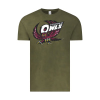 Vintage Olive temple owls Vintage Tee - linhVisuals