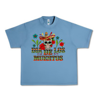 Pebble Blue Dia De Los Muertos Urban Heavy Tee - texasbilliewilder