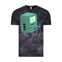 Cloud Black Bmo Adventure Time Vintage Tee - linhVisuals