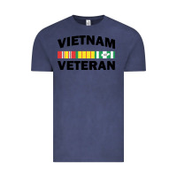 Vintage Denim vietnam veteran flag Vintage Tee - linhVisuals