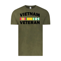 Vintage Olive vietnam veteran flag Vintage Tee - linhVisuals