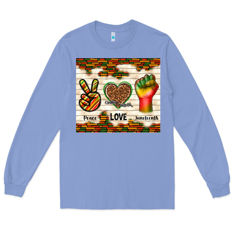 Peace Love Juneteenth Long Sleeve Tee by TumblerDesignByShophia | Teevron
