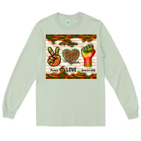 Matcha peace love juneteenth Long Sleeve Tee - TumblerDesignByShophia