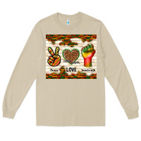 Mushroom peace love juneteenth Long Sleeve Tee - TumblerDesignByShophia
