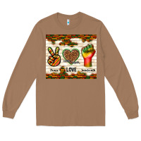 Toasted Coconut peace love juneteenth Long Sleeve Tee - TumblerDesignByShophia