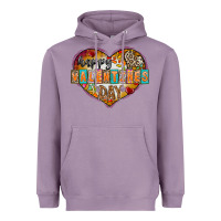 Lavender Happy Valentınes Day Heavyweight Hoodie - CowhideDigitalArt