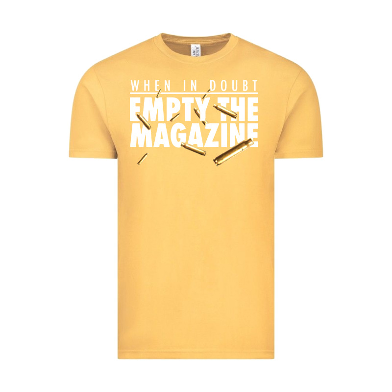 When In Doubt Empty The Magazine Vintage Tee by linhVisuals | Teevron