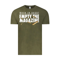 Vintage Olive when in doubt empty the magazine Vintage Tee - linhVisuals