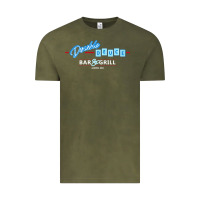 Vintage Olive roadhouse double deuce Vintage Tee - linhVisuals