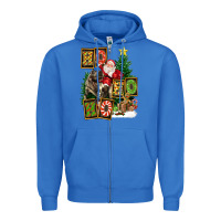 True Royal Christmas Trex Ho Ho Ho Santa Zipper Hoodie - FaDigitalArtStudio