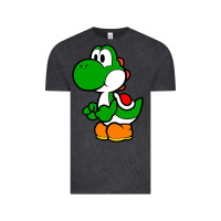 Vintage Black Yoshi Green Vintage Tee - linhVisuals