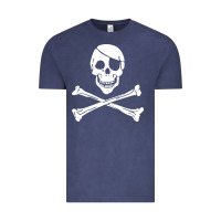 Vintage Denim skull crossbones Vintage Tee - linhVisuals